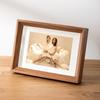 Hollow Wooden Photo Frame - 6x8, 10x12, A4 Sizes - Nordic Style Table Stand & Wall Hanging