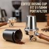 Espresso Powder Catch Cup Food Grade Stainless Steel Portable Coffee Dosing Cup 51mm 58mm Practical Coffee Bar Accessory