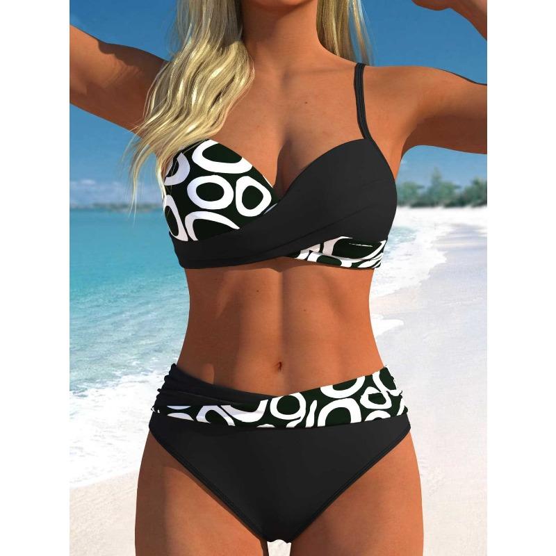 2026 European and American New Lace-up, Bikini Triangle Bag Split Swimsuit New