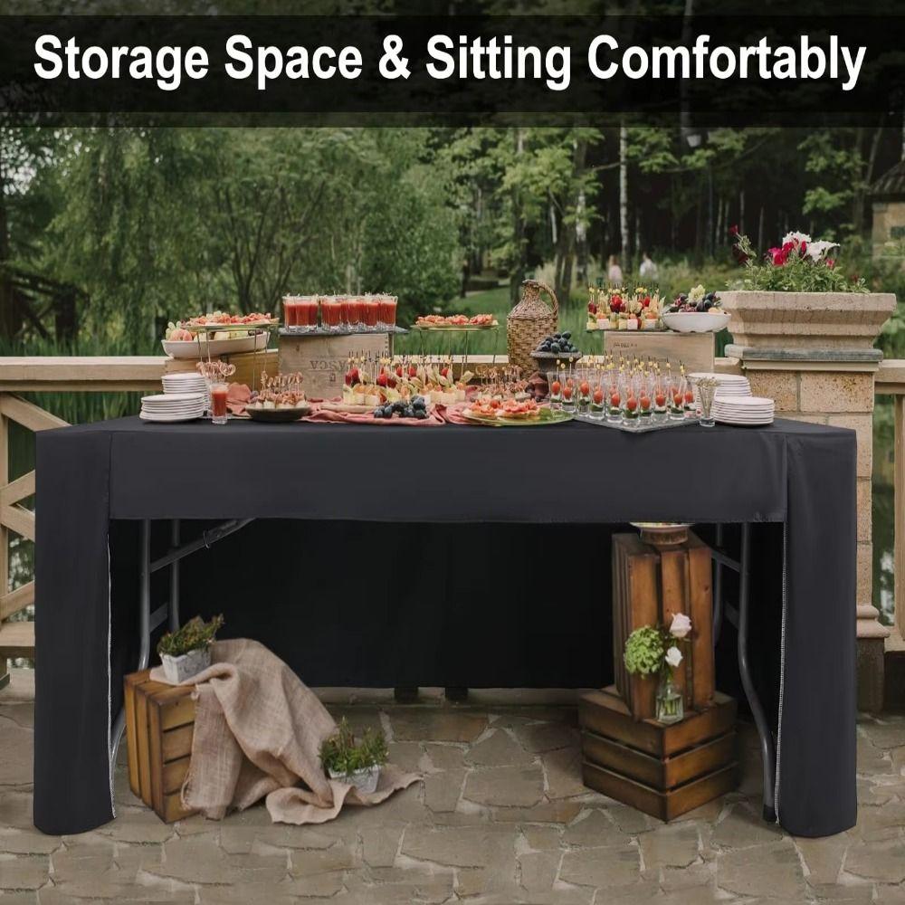 Spandex Stretch Tablecloth Solid Color Sign-In Table Cloth Elegant Table Cover Conference Table