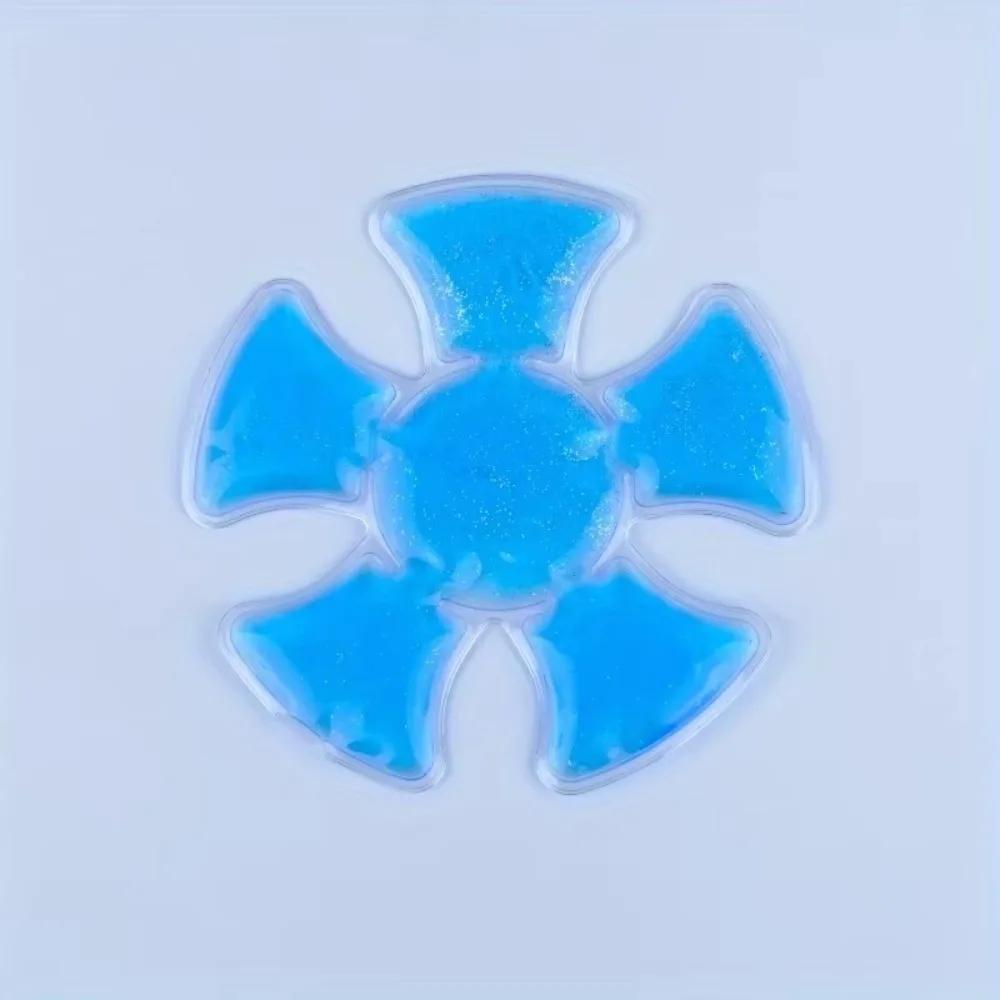 Blue PVC Gel Ice Pack - Adjustable Cooling Pad for Helmets & Hats | Reusable Cold Compress Travel Portable Outdoor Accessory