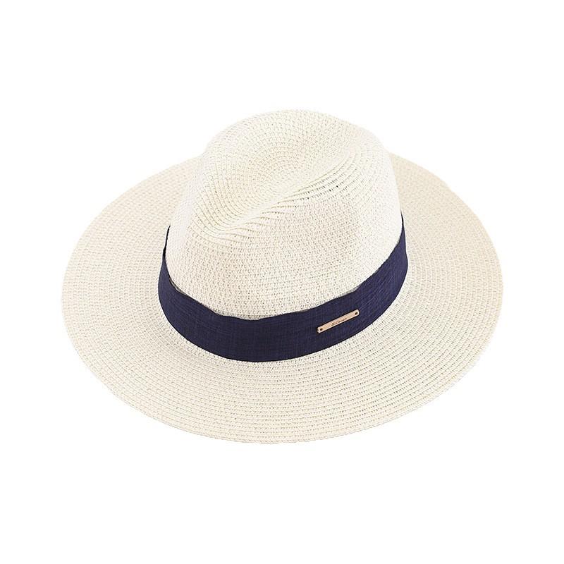 Panama Straw Hat Women's Summer Top Hat Versatile Jazz Hat Adjustable Sun Hat for Shopping Sun Hat