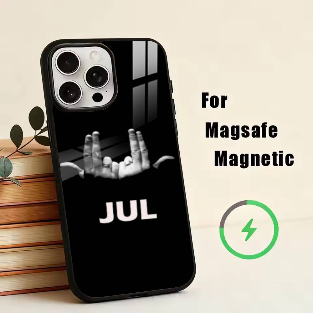 

rap Jul Phone Case For iPhone17,16,15,14,13,12,11 Plus,Pro Magnetic For Magsafe Wireless Charging iPhone14PRO
