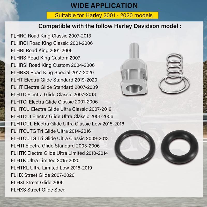 MC-300 Fuel Check Valve Rebuild Kit for Harley Davidson 2001~2022 O-rings Spring (4Pcs/Set)