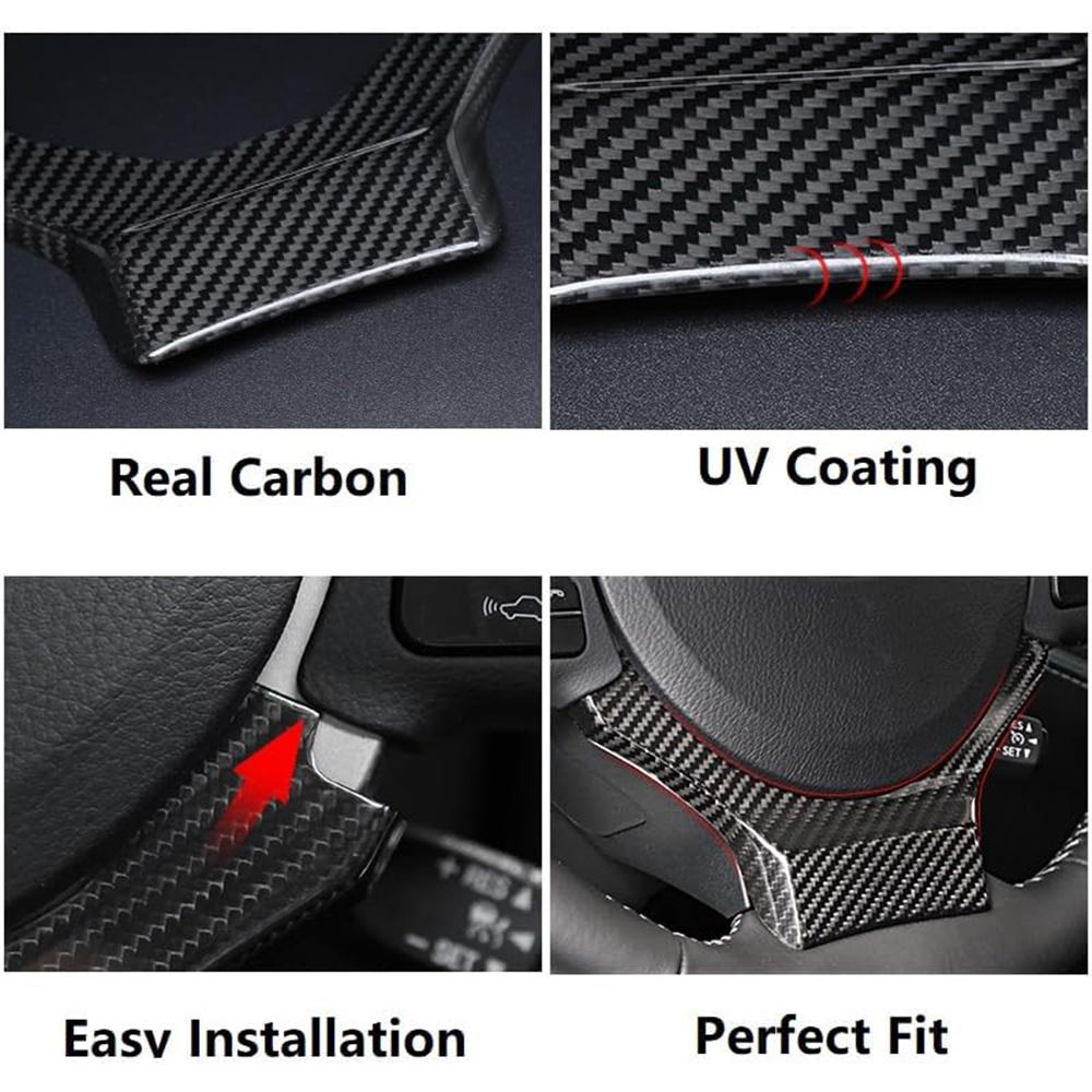Carbon Fiber Steering Wheel Trim for Lexus IS, RC, NX