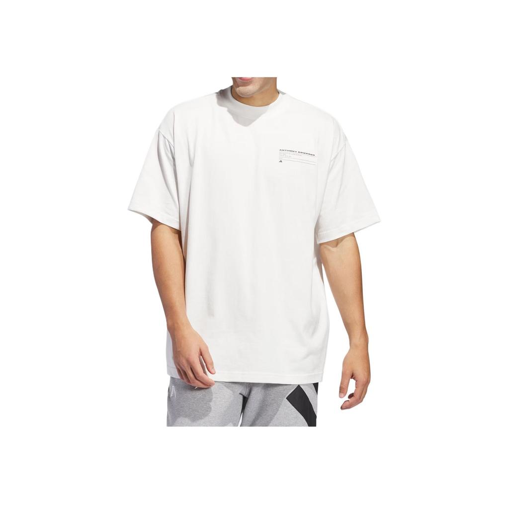 Adidas Graphic Style Loose Comfortable Breathable Short Sleeve T-Shirt Men Tops White JY3973
