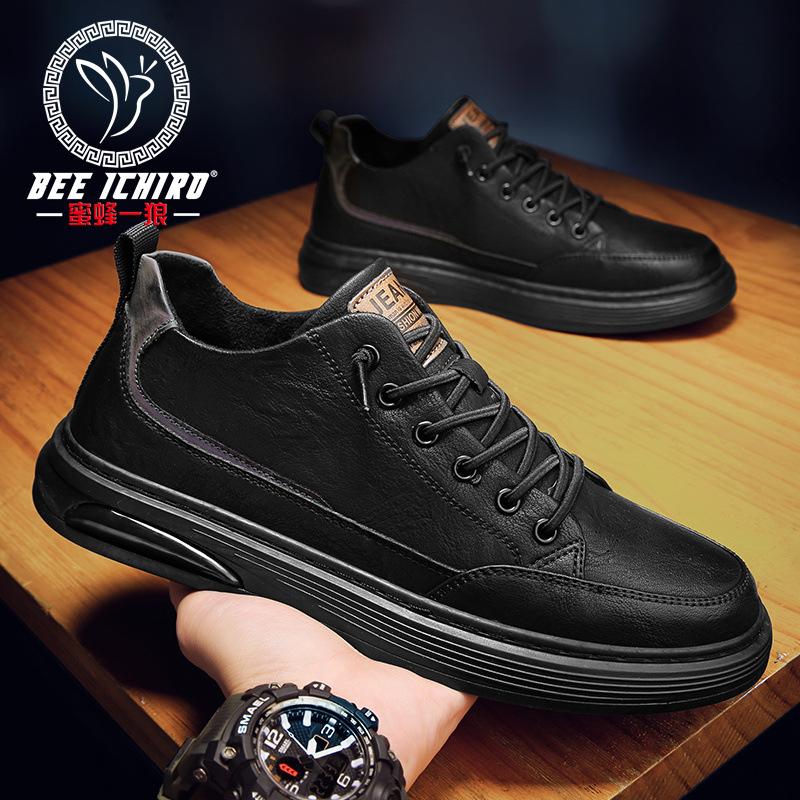 

Men s shoes spring new thin velvet medium help tooling board shoes men s casual Martin leather shoes 39