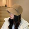 Women's Autumn and Winter New Casual and Versatile Soft Brim Showing Off Their Faces Small Warm Plush Star Ant Hat