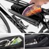 WILD MAN Rainproof Hard Shell Bike Frame Bag for Under Seat Bicycle Triangle Frame for Road Mountain Cycling 1.2L (Black, ES4)