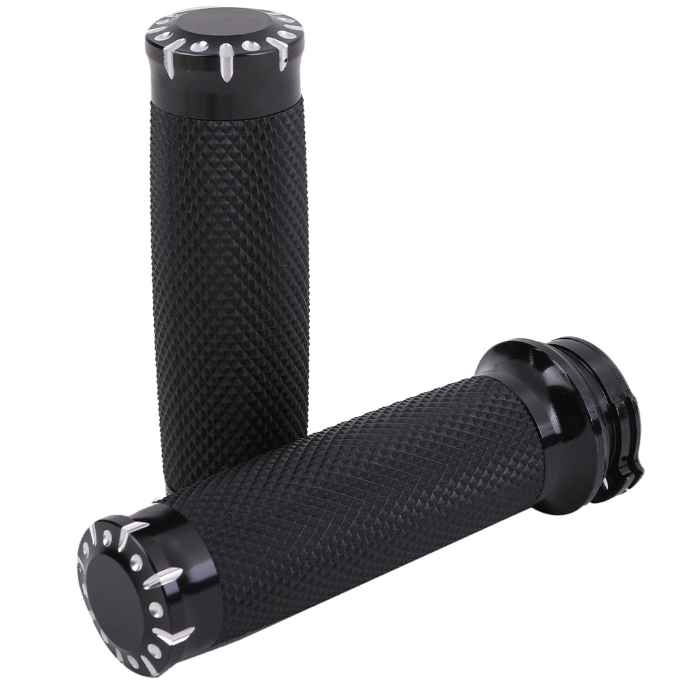 Avan Knight Motorcycle Handlebar 25mm Throttle Universal Fit for KRB281 Grips, Bar, Harley-Davidson Dragsters, (Black)