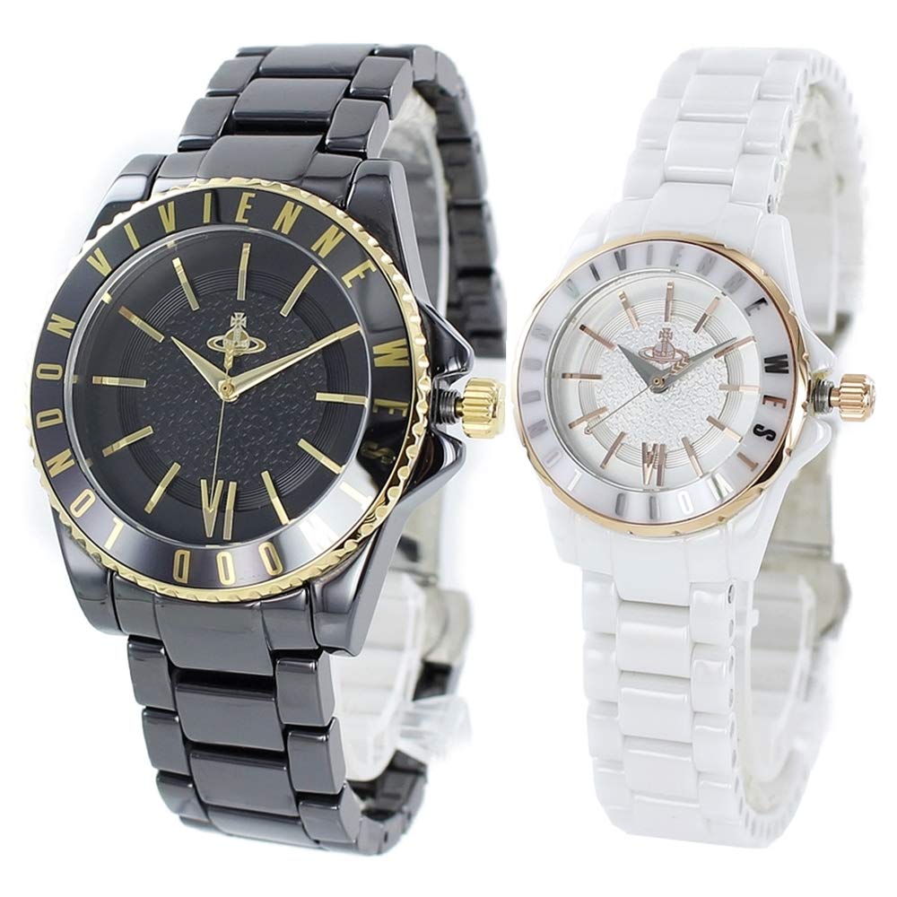 

Watch Pair Watch Time Machine 40mm 29mm Black White Ceramic VV048GDBKVV088RSWH Watch [Vivienne Westwood] [Item]
