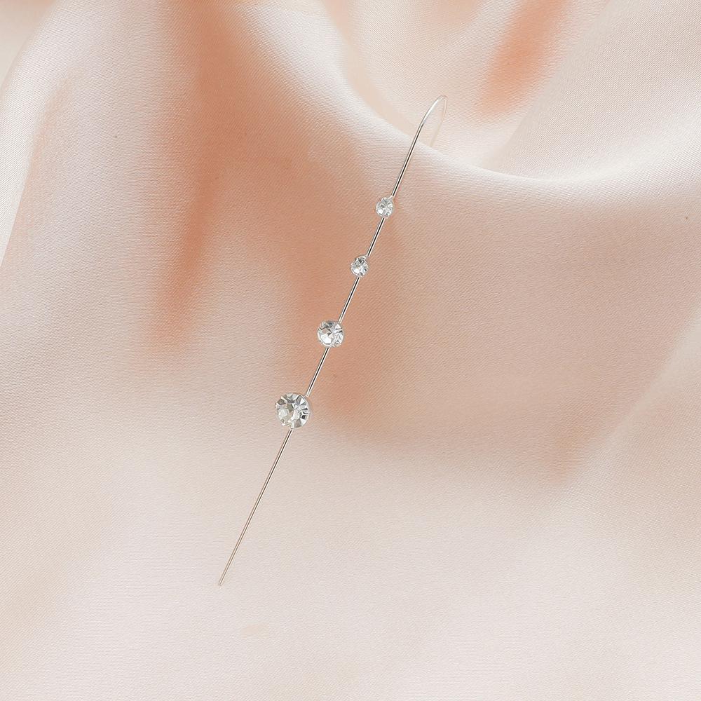 Chic Star Letter Zircon Ear Cuff and Diagonal Studs