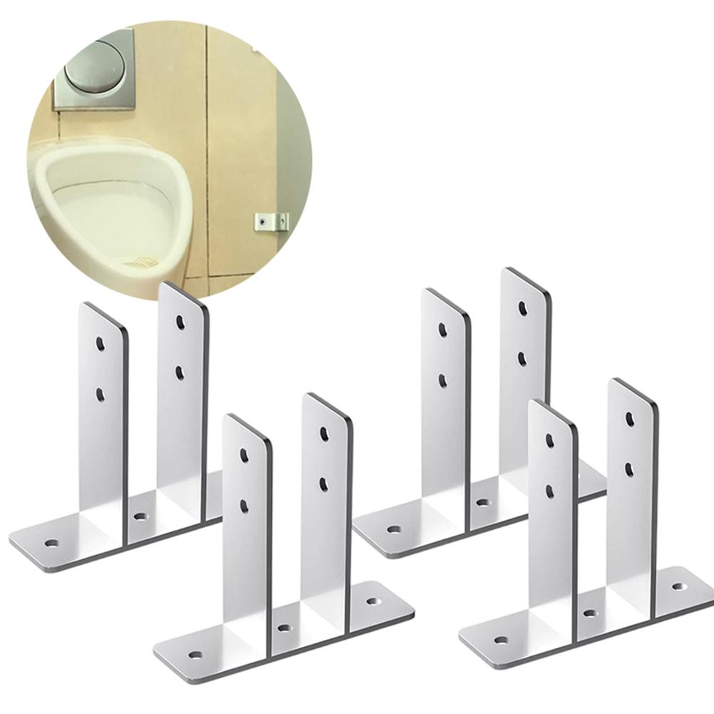 4pcs Bracket Bathroom Rack Fixed Tools Hardware Urinal Partition Bracket Bathroom Partition Metal Brackets Fixed Wallcompartment