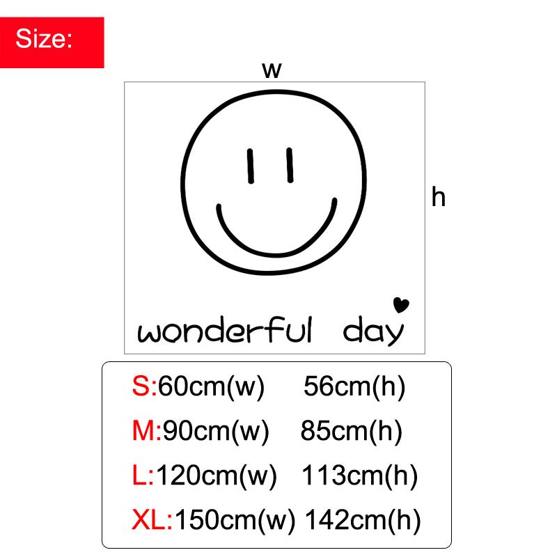 Creative Smiling Face Acrylic Wall Stickers for Kids Room Wonderful Day Living Room Bedside Decoration Kindergarten Wall Sticker