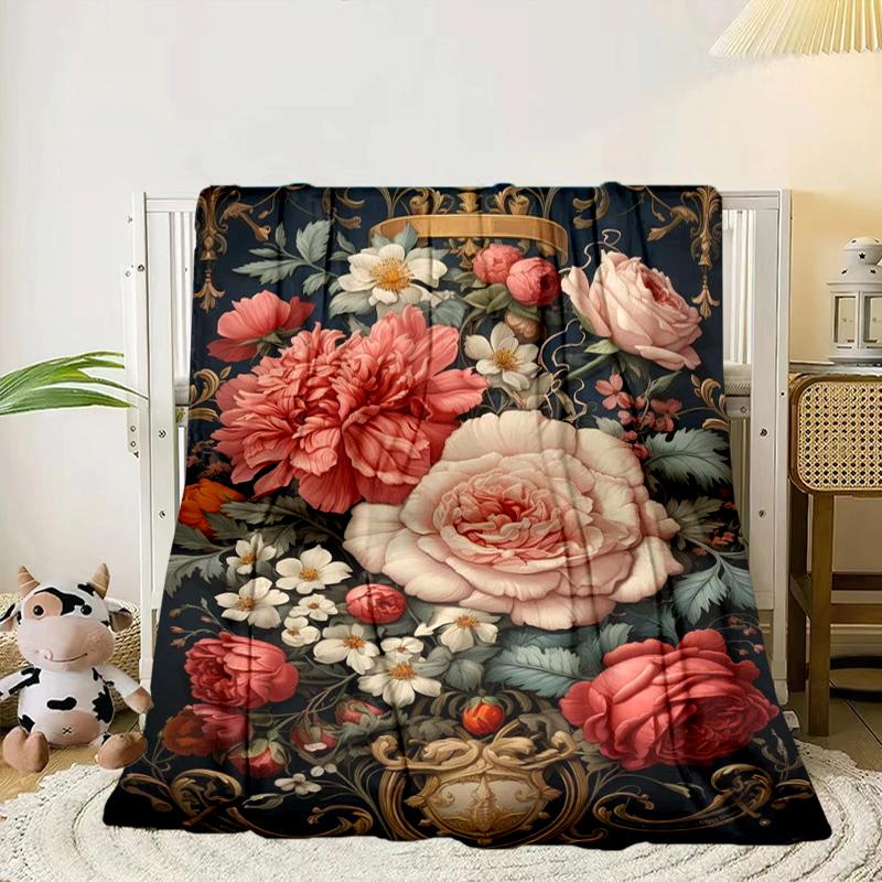 Floral Elegance In Bloom Blanket Flannel Blanket Throw Blanket Sofa Cover Blanket Soft Premium Blanket Picnic Blanket Tv Blanket Gifts