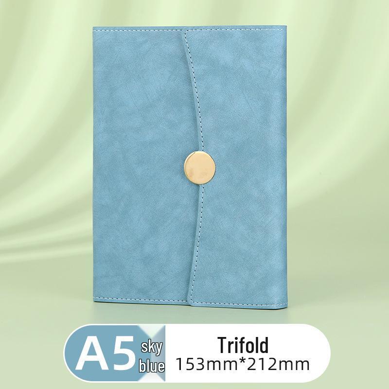 Custom Logo Leather Journal Set: Laptop Gift Box with Three-Fold Thickened Notebook for Creative Business.