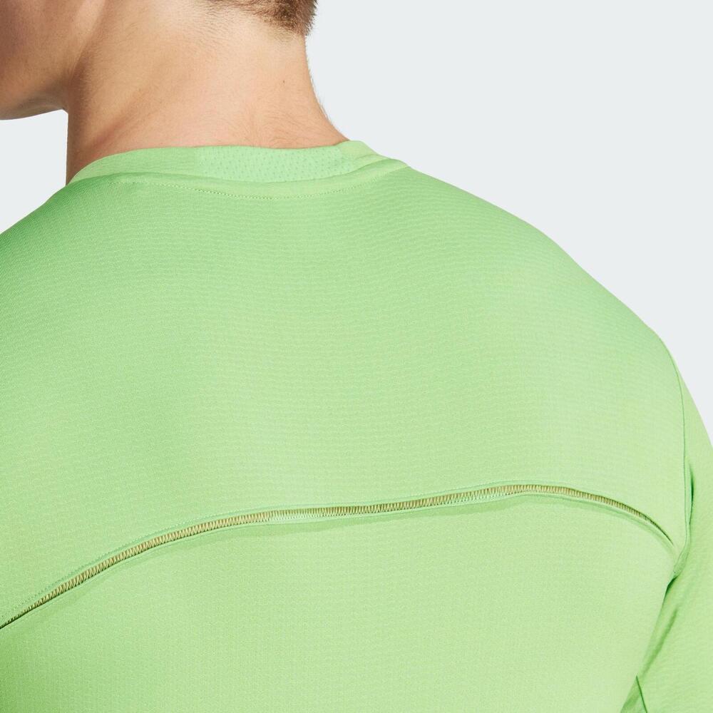 Adidas Designed 4 Heat.Rdy Hiit Tee Solid Color Athletic Slim Fit Short Sleeve T-Shirt Men Tops Green IM1119