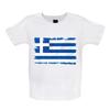 Griechenland Flagge - Baby Kinder Jungen Mädchen Unisex T-Shirt / Strampler T-Shirts Oberteil - Athen Griechische Flaggen Land Welt