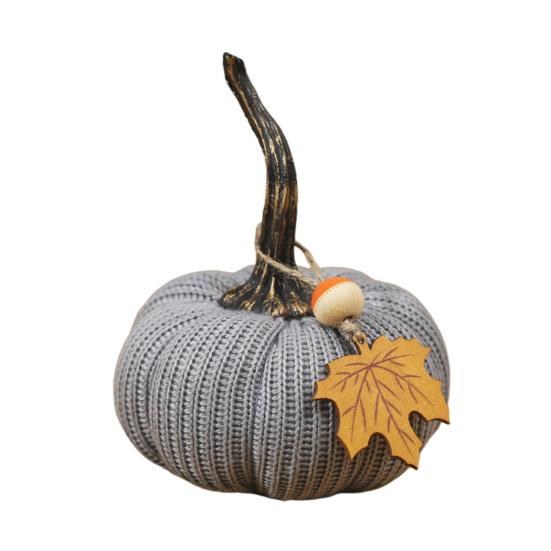 Mini Strikkede Gresskar Skrivebordspynt Høststoff Kunstige Gresskar Håndverk for Høst Takkefest Innhøstingsfestival Halloween Hjemmedekor