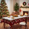 European Creative Christmas Tablecloth, Rectangular Snowflake Bell Pendant Waterproof Table Cloth, Home Hotel Holiday Clothing