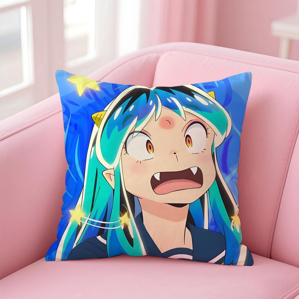 uUrusei Yatsura Pillow Anime Manga Cushion Cover Pillow Case Soft Friendly Fabric  Concealed Zipper