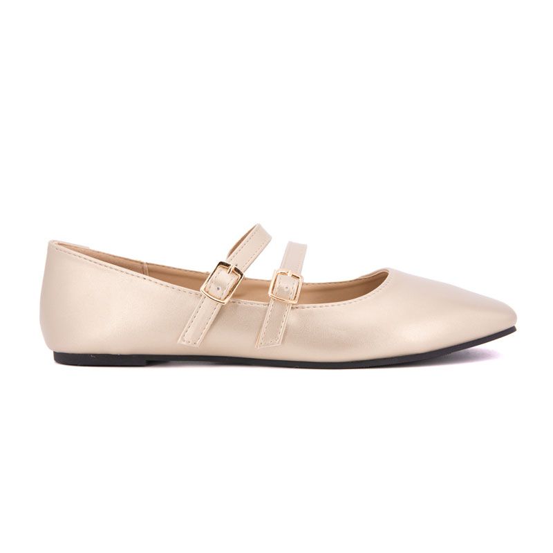 Zayanita Double Strap Ballerinas with Buckles Woman BURTON OF LONDON