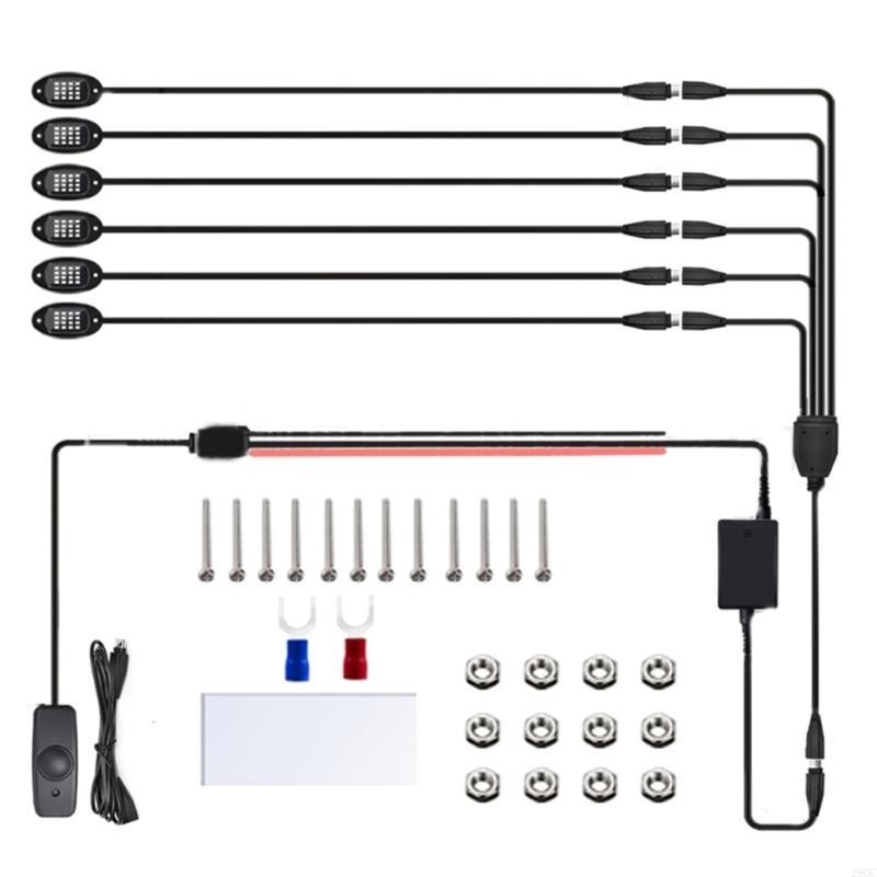 28GC RGB LED Rock Lights APP Control Waterproof Underglow LED Multicolor Neons Light For Car Truck ATV