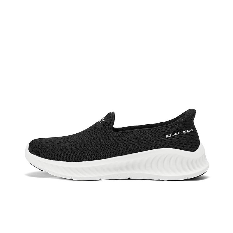 Skechers Go Walk Сетчатые Удобные Дышащие Низкие Повседневные Кроссовки Женские Черно-Белые 125644-BKW 35