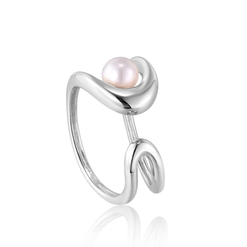 

ANIA HAIE Freshwater Pearl 925 Silver Adjustable Size Ring R043-02 Gold (R043-02G)