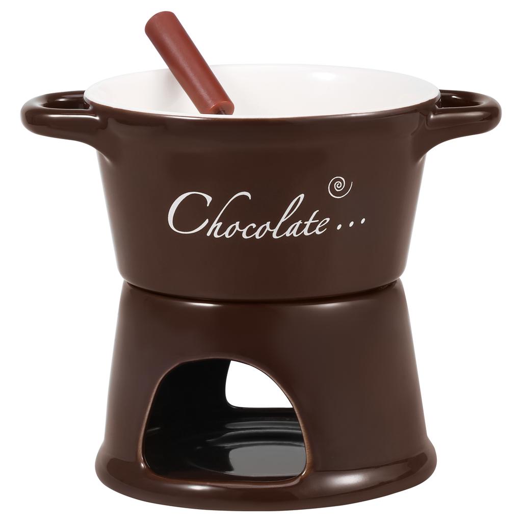 Hrnek na horkou keramickou čokoládu na tření s vidličkou Hrnek se svíčkou Hrnek na tavení čokolády Nádobí Kreativní domácí potřeby na pití
