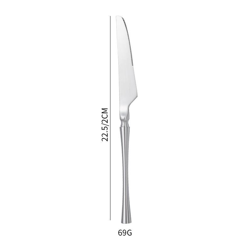 304 Stainless Steel Knife, Fork and Spoon Household Small Waist Tableware High-end Restaurant Western Tableware Steak Knife Red Wine