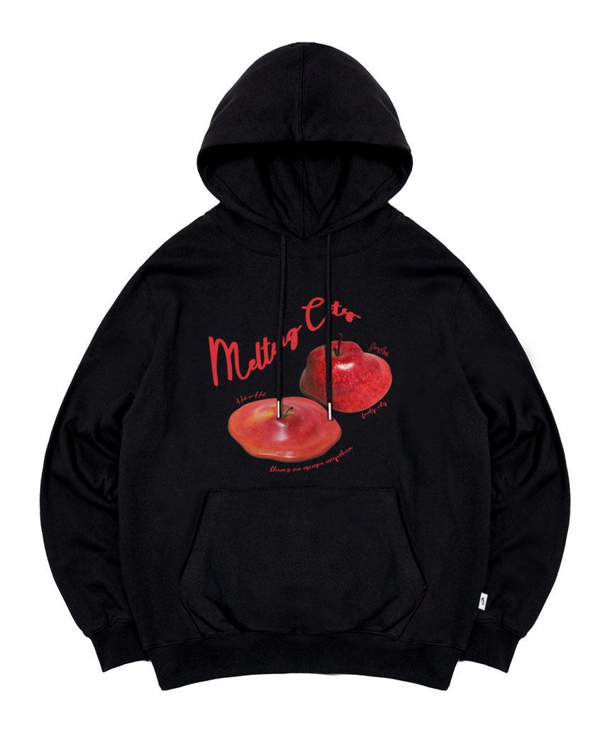 Худи Page Cc с принтом тающего яблока Черный Xl/Fleece-Lined (Special Double-Sided)