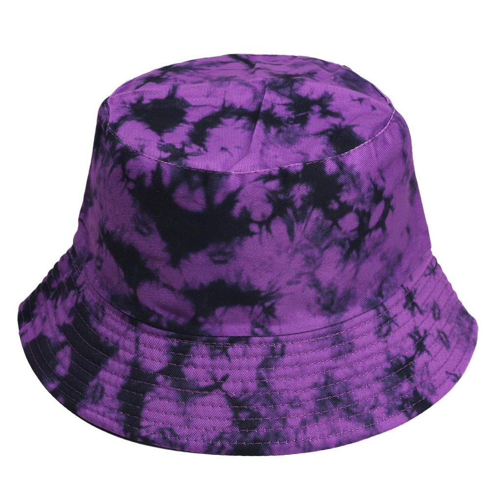 Europejsko-Amerykański Kapelusz Bucket Tie-Dye Chroniący Przed Słońcem: Dwustronny Design Graffiti dla Mężczyzn i Kobiet