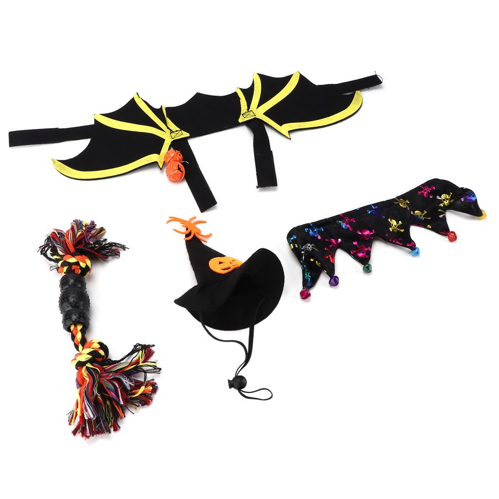 4 Pieces Halloween Bat Pet Costume Dog Costume Dress Up Accessories for Cats Cosplay Party Decoration