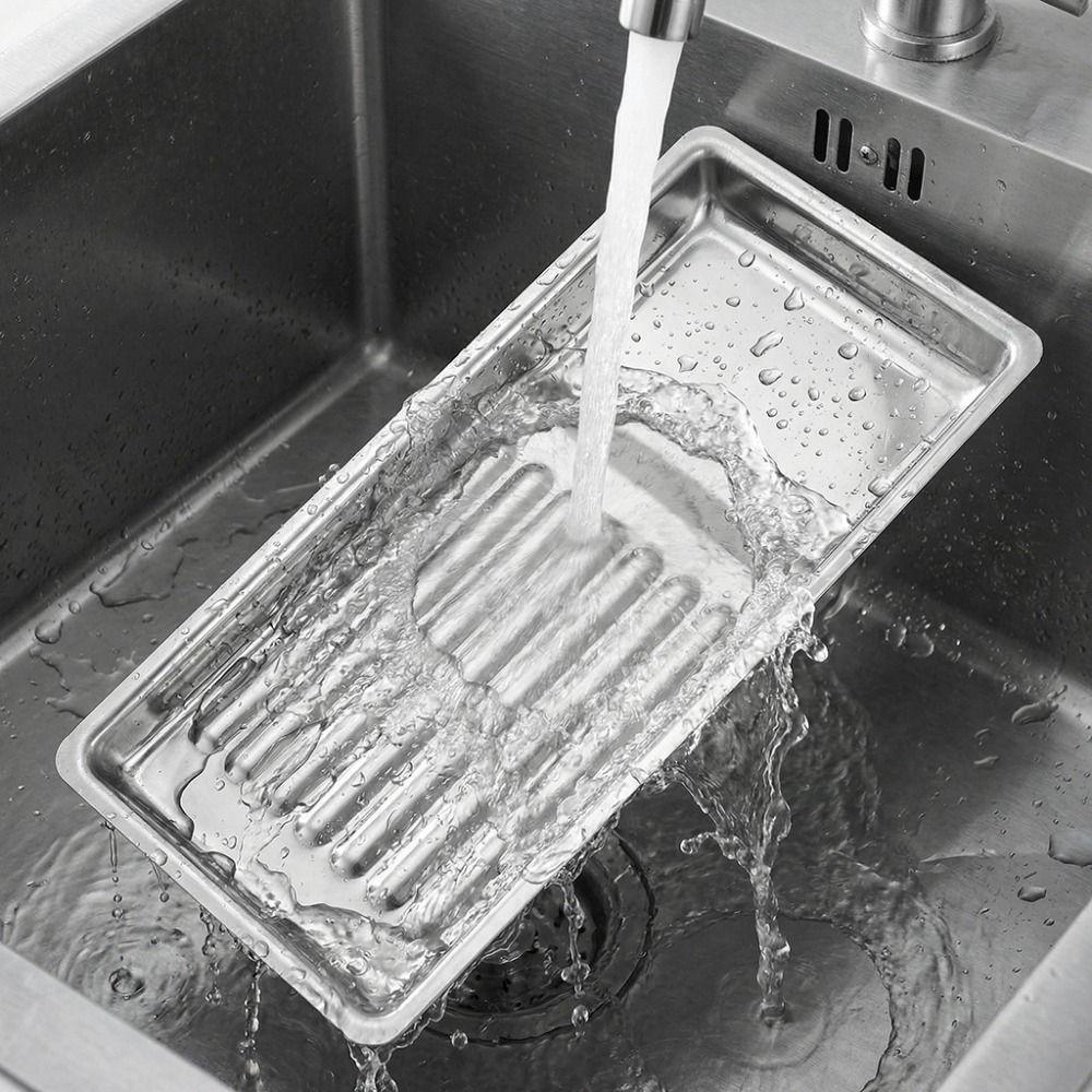 2Pcs Square Cosmetic Storage Tray Stainless Steel Beauty Salon Tray  Beauty Salon Use