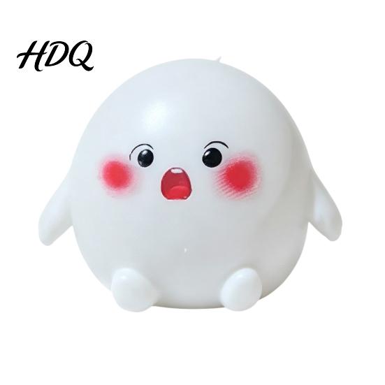 Stress Ball Fidget Toy Cartoon Steamed Bun Squeeze with Steamer, Relief Dough Hand Sensory Toy, Anti-Anxiety Gadgets