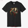 Tribal Roaring Bear T Shirt Bold Pattern Colorful Wildlife For Nature Lovers Adventurers And Free Spirits Vintage Soft
