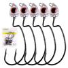 5pcs/ Texas Eye Finesse Jig Heads Wide Gap Hook for Soft Bait with Big Eyes Antihanging Bass Fishing Tackle Accessorize