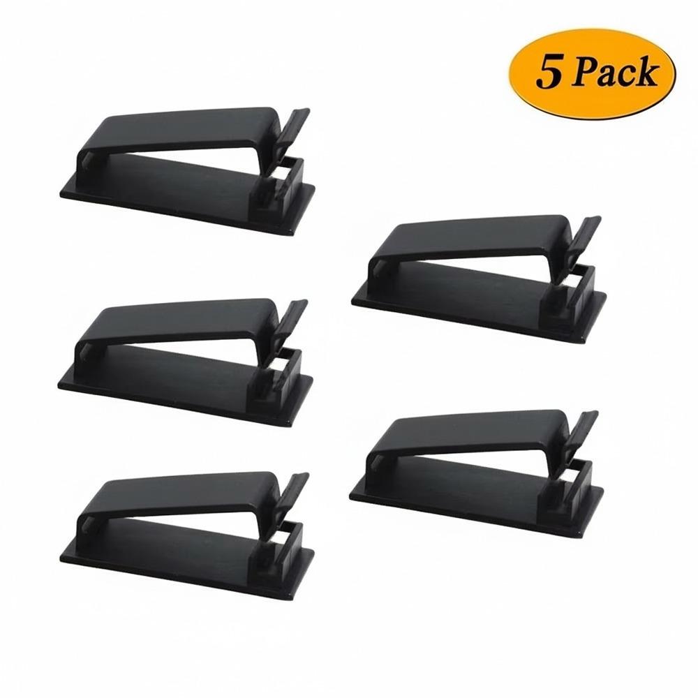 

Cord Manager Self-adhesive Cable Organizer Black White Plastic Wire Clips Cable Clamp Desk Home Office