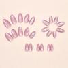 Temperament cat eye charm purple love bow ins wind removable manicure press on nails