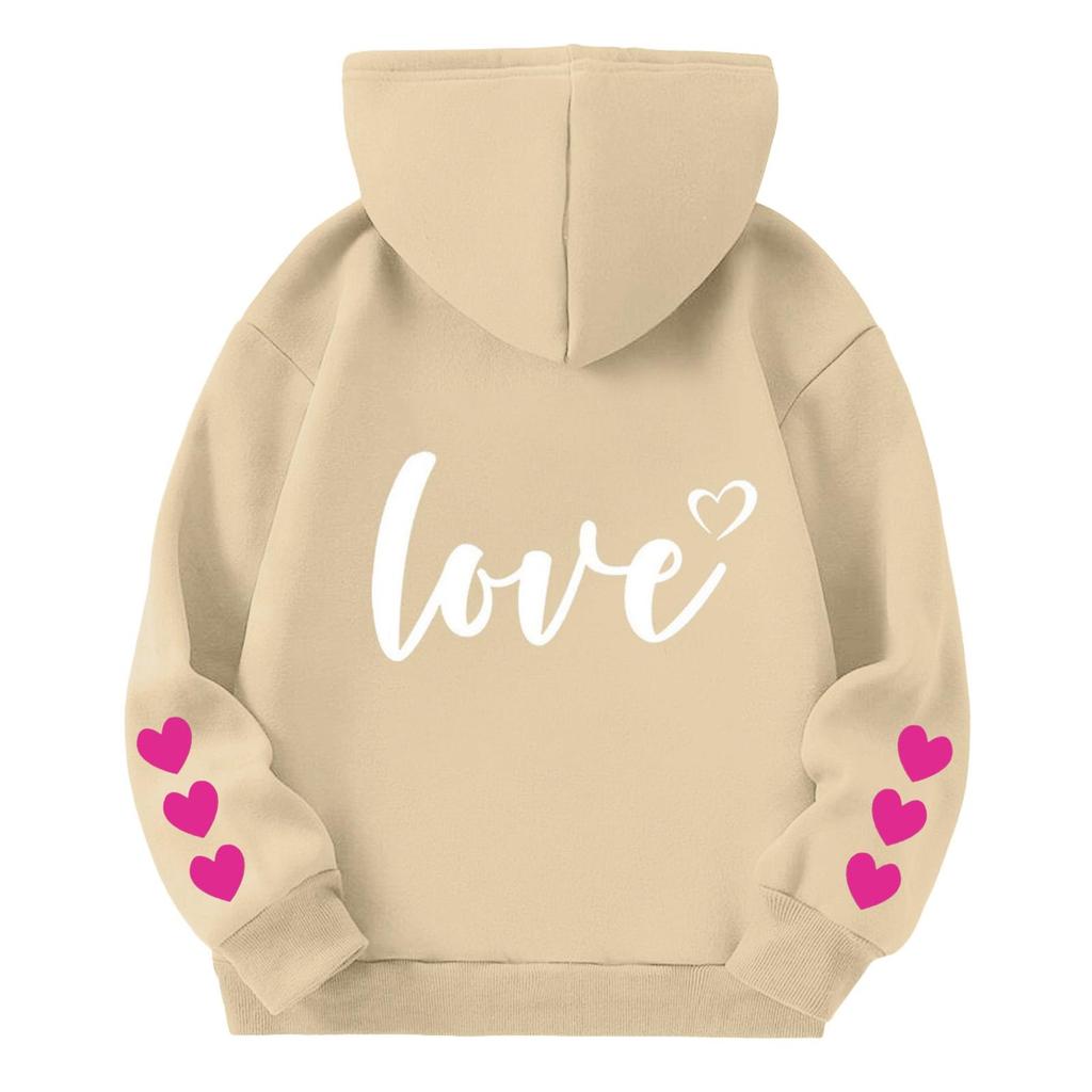 Haut à capuche décontracté tendance et confortable pour enfants, à manches longues et imprimé