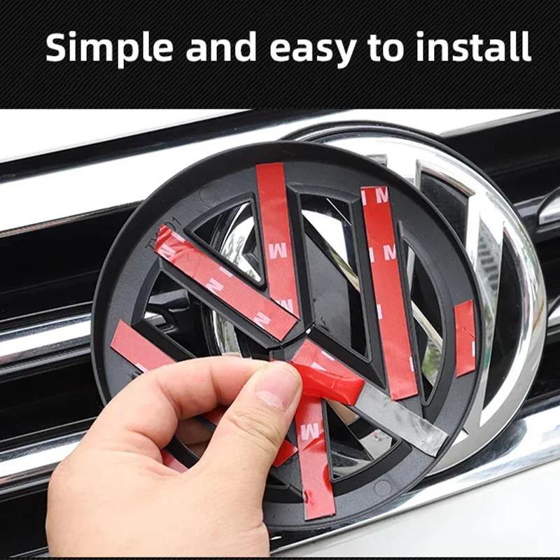 WHAQY1 Car Emblem Front Grille Rear Trunk Lid Covers Sticker 3D Decoration For VW MK6 8 Tiguan Arteon CC PASSAT B6 7 8 8.5 POLO T-ROC F26
