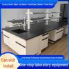 Acid and Alkali Resistant Steel and Wood Laboratory Workbench with Physical and Chemical Board
