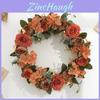 Seasonal Silk Flower Wreath With Peony For Home Wall And Door Decor