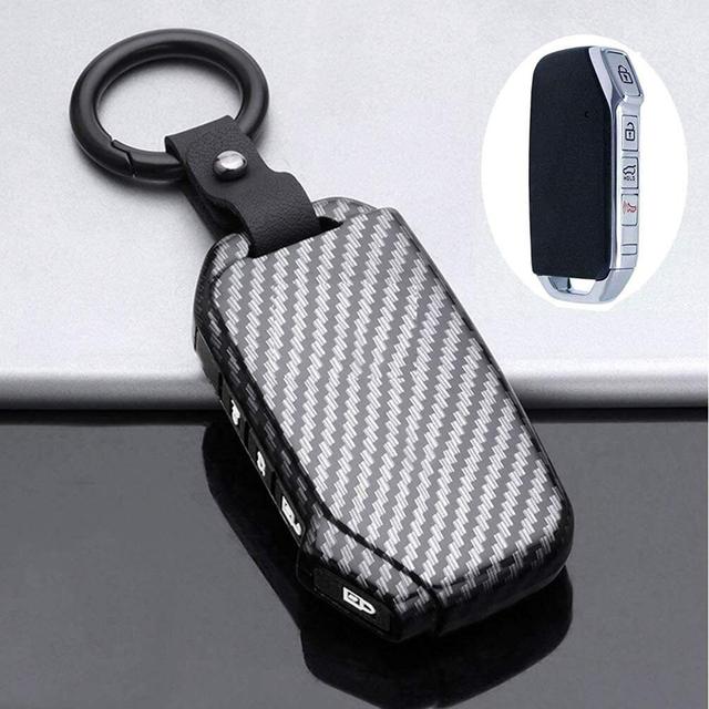 Carbon ABS Key Fob Cover Case for Kia Remote Case Holder K5 Sportage Stinger Forte