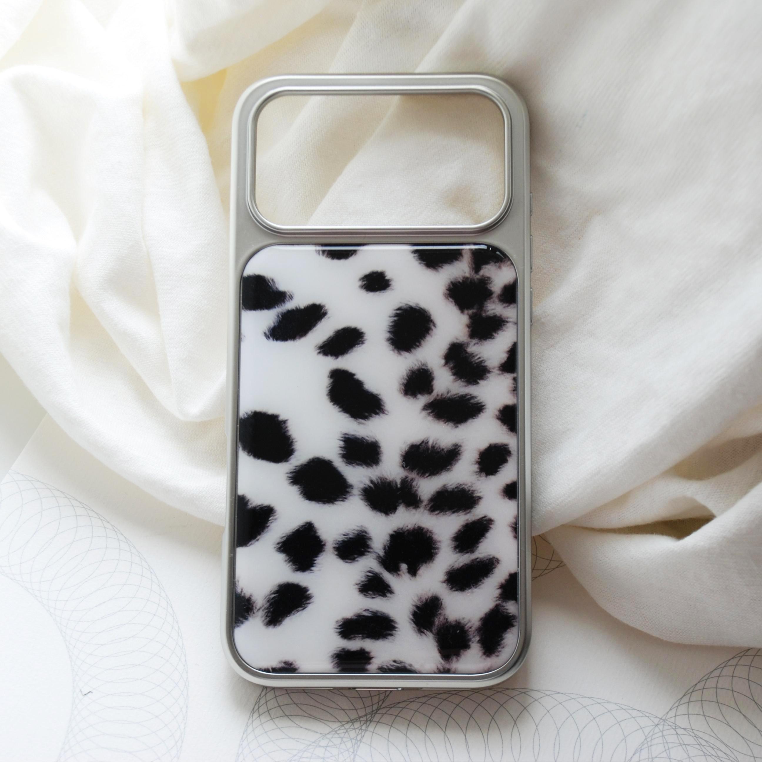 

INS Korean Leopard Print Electroplated Drop Glue Phone Case For iPhone 16 15 14 13 12 11 17 Pro Max 16 15 14 13 Pro 17 Air Cover