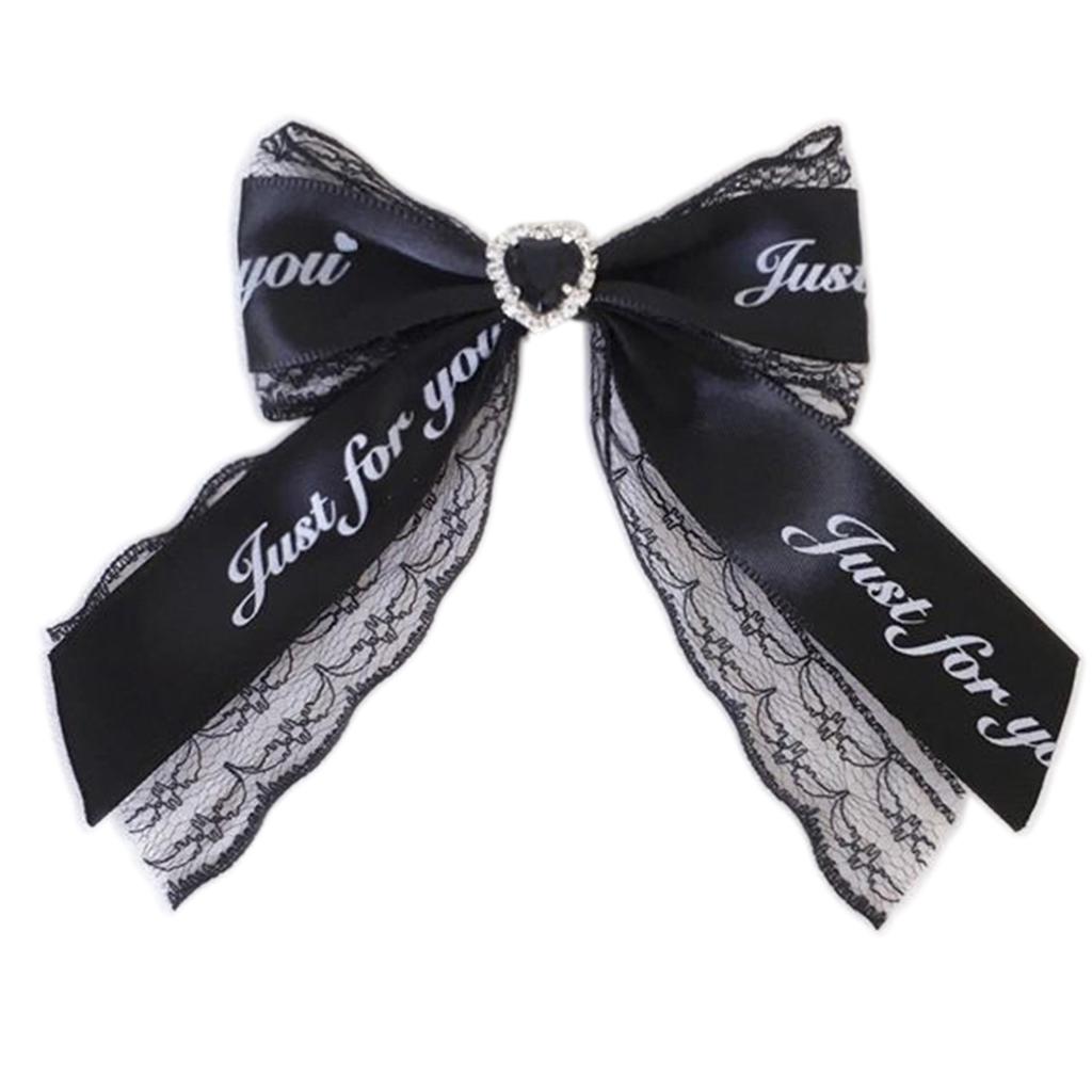 Girls Lolita Hair Clip Bow Sweet Glinting Cute Hair Duckbill Clip Lace Headwear Hair Accessories for Women Girls