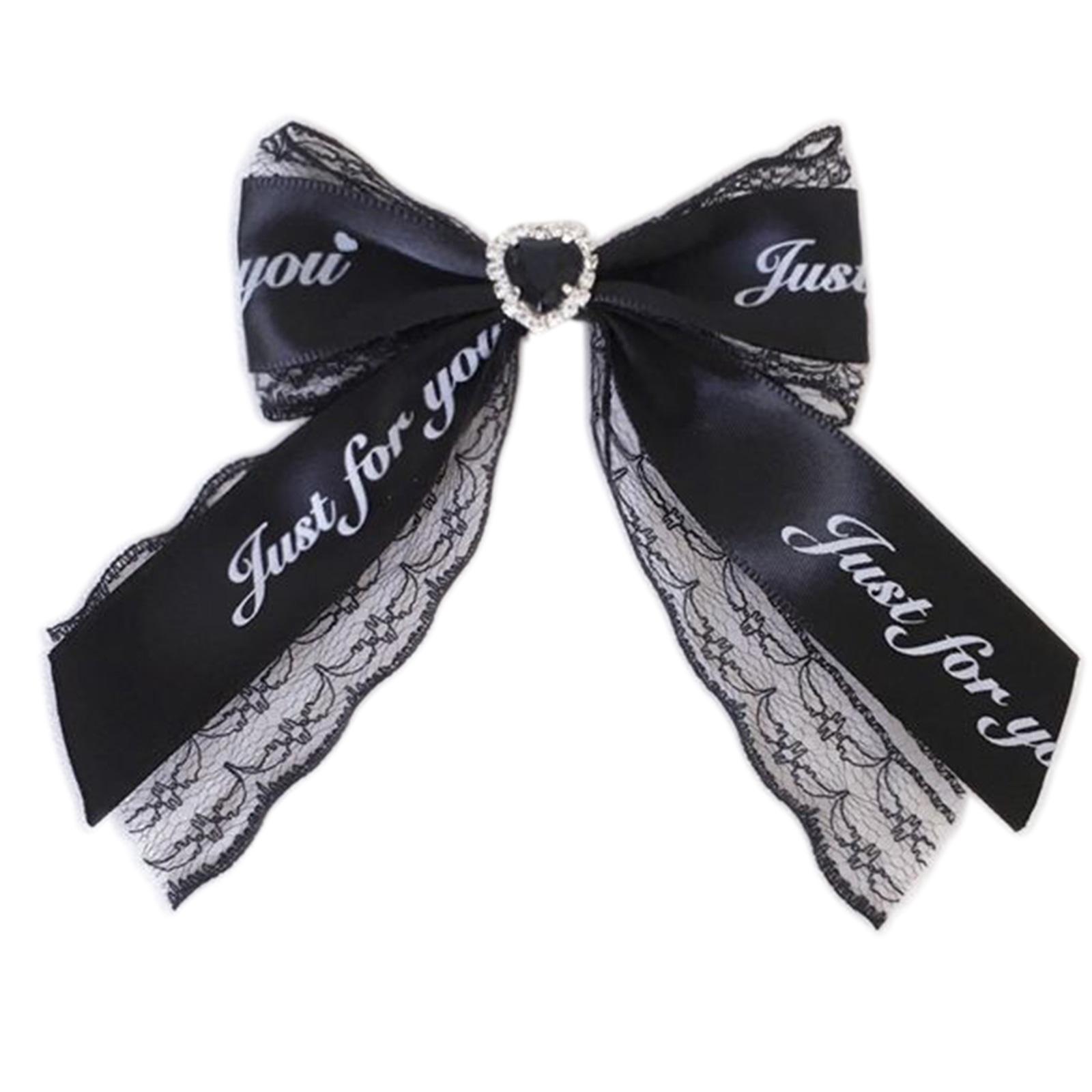 

Girls Hair Clip Sparkly Hairpin Y2K Rhinestones Headdress Hair Accessories Bow Ribbon Duckbill Clip Hairpin 3