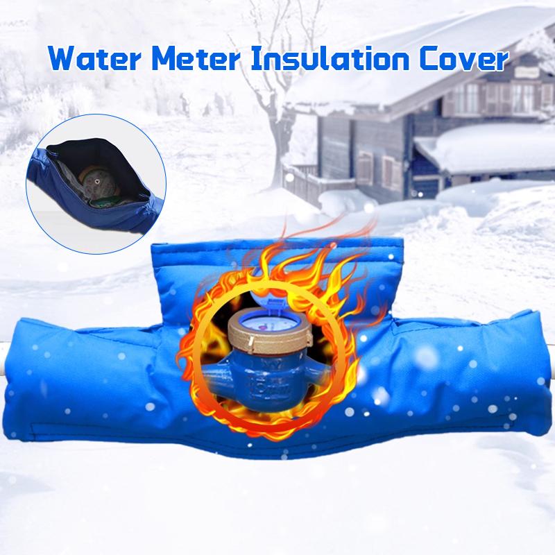 Double Sided Water Meter Insulation Cover Weatherproof 3 Way Sprinkler Valve Cover for Outdoor Winter Pipe Freeze Protection