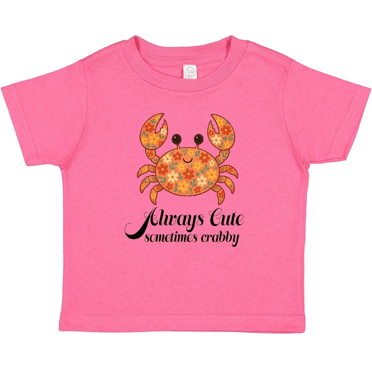 Inktastic Crab Always Cute Sometimes Crabby Baby kids boys T-Shirt Girl New Outfit Clothes 150